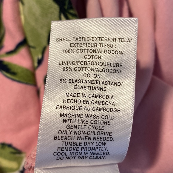 Jones New York XL Palm Leaf Skort Knit Pink Green - Picture 9 of 9